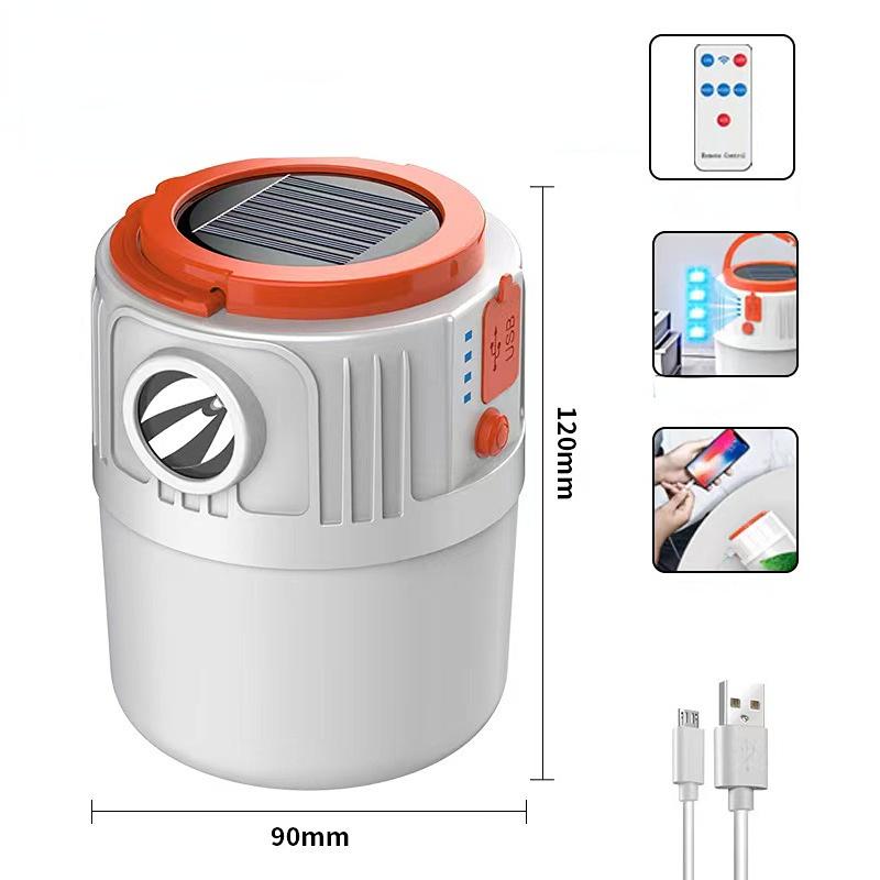 Светодиодный солнечный свет, USB-аккумуляторная наружная светодиодная лампа, аварийное освещение, выходная мощность, водонепроницаемые фонари для кемпинга, рыбалки, ночного рынка