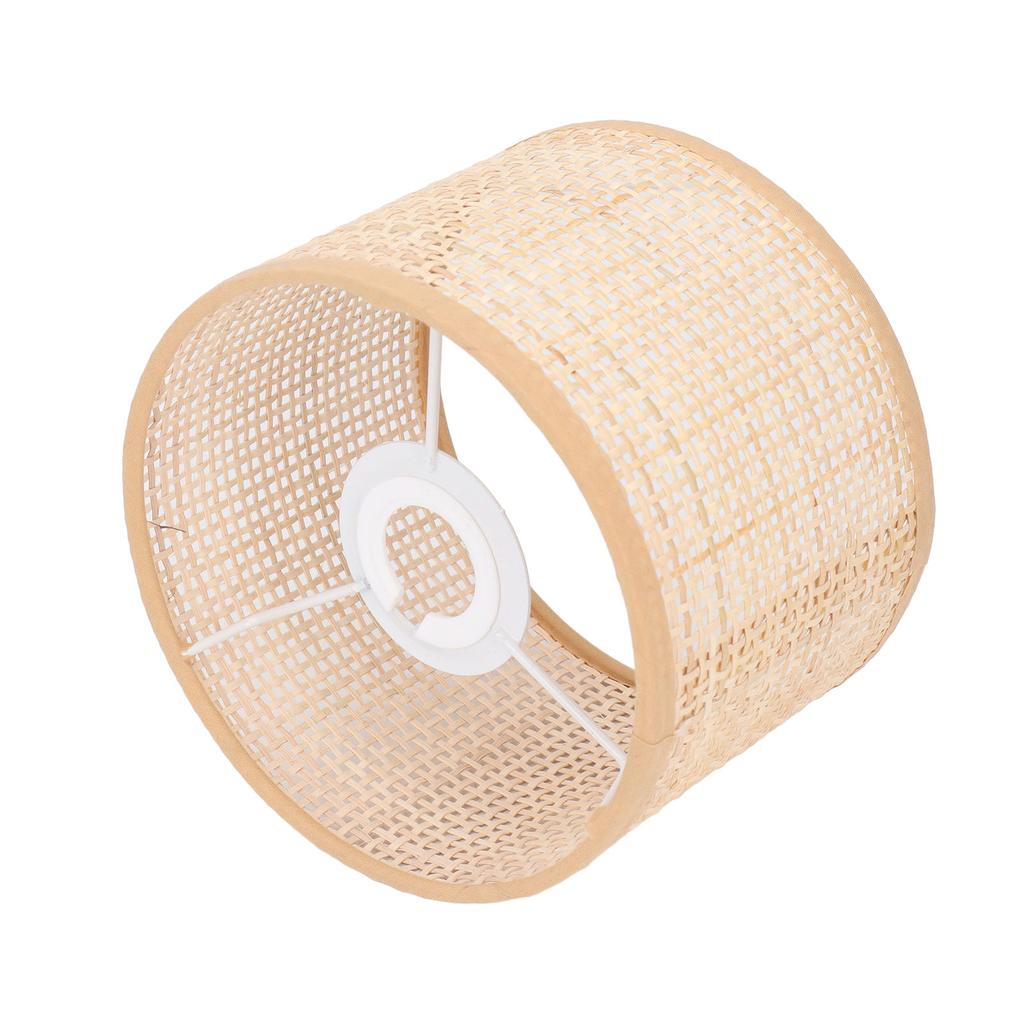 Rattan Lamp Shade Replacement Woven Basket Chandelier Vintage Hanging Table Floor Light Cover E27