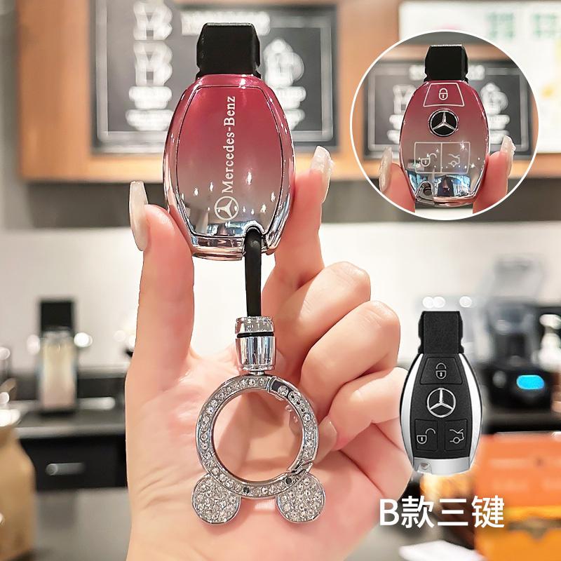 Car Sticker Car Remote Key Case Cover Protector Shell for Mercedes Benz A B C E Class GLS GLA GLK GLC CLS CLA AMG W204 W205 W212