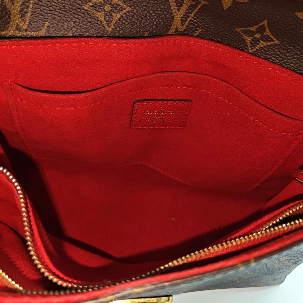[Pre-Owned] Saint Placide Versatile Commuter Gold Buckle Sliding Chain Classic Monogram Coated Canvas Colorful Leather Handheld Crossbo - Good #NF1PDQ