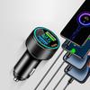 Автомобильное USB-зарядное устройство Многопортовое 4 порта Автомобильный адаптер зарядки PD QC Светодиодный цифровой дисплей Быстрая зарядка Зарядное устройство для телефона в автомобиль Для внедорожника Седана