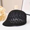 Hat for Women Spring and Summer Duckbill Cap Design Hollowed Out Big Head Circumference Women's Ice Silk Hat, Bailey Hat