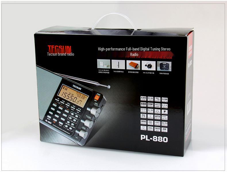 Tecsun PL-880 Высокопроизводительный всеволновый цифровой тюнинг стерео радиоприемник коротковолновый