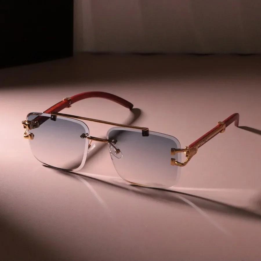 Frameless Unisex Square Sunglasses Women Men Brand Designer Colorful Sun Glasses Female Male Colors Mirror