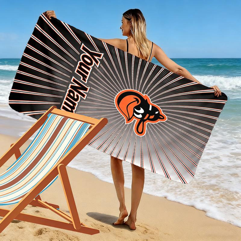Name Custom Baltimore Orioles Print Beach Towel, Large Soft Quick Dry Towel for Beach Camping Swimming