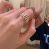Кольцо из стерлингового серебра 925 пробы с неровным жемчугом - Женское стильное минималистичное кольцо с открытым дизайном