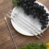 4-Pack 8.7" Stainless Steel 2-Tine Pickle Forks – Long Handle Cocktail, Olive, Appetizer, Fruit, Dessert, Salad & Seafood Forks – Ideal for Jar,