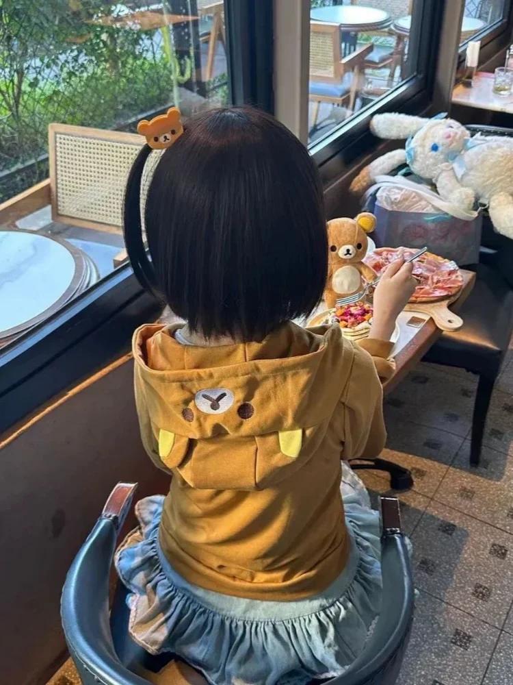 Y2k Harajuku Streetwear Hoodies Women Japanese Style Kawaii Sweet Cute Cartoon Print Zipper Sweatshirt Soft Girl 2024