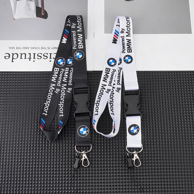 NTSM5 Lanyard Nylon Style Keychain Key Strap Holder&Staff ID Cards For Bmw E46 E36 G20 E90 E60 F30 F10 E39 X1 M Performance Stickers