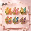 Butterfly Lapel Pin Enamel Flower Brooch Pin, Floral Badge for Women, Inscet Shaped Coats Sweaters Scarves Alloy
