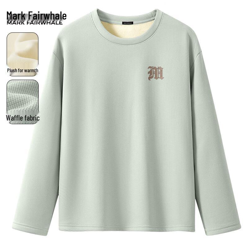 Mark Fairwhale Men's Waffle Knit Fleece-Lined Long Sleeve T-Shirt