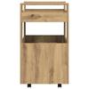 Kitchen Trolley Artisan Oak Finish 60 x 45 x 80 cm Engineered Wood
