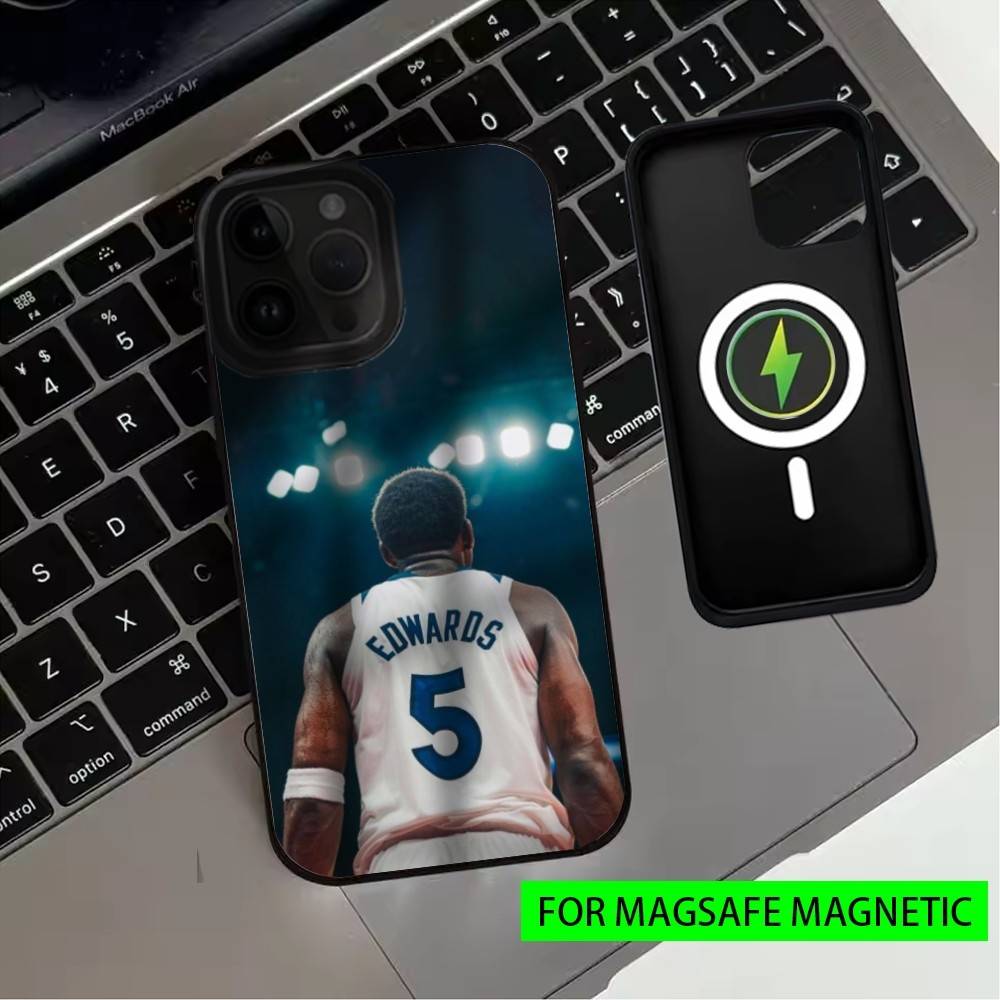 Basketballstar A-Anthony Edwards Phone Case For iPhone17,16,15,14,13,12,11 Plus,Pro Max Magnetic For Magsafe Wireless Charging