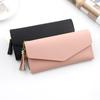 Korean Style Women's Long Wallet with Love Tassel Buckle and Card Holder
