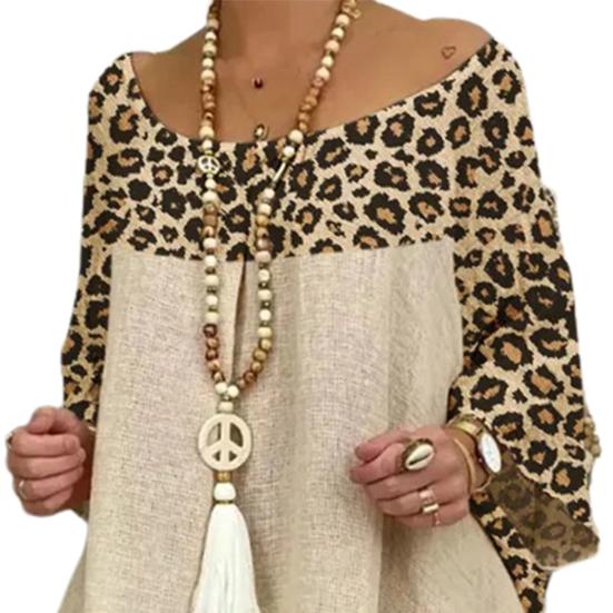 Повседневная женская одежда, свободная футболка с леопардовым принтом и шортами с леопардовым принтом и круглым вырезом для повседневной жизни