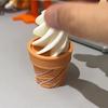 Декорация для рожка с мороженым Имитация Реалистичная 3D-печатная модель десерта для детских ролевых игр Милый реквизит для пекарни Уникальный подарок для любителей еды