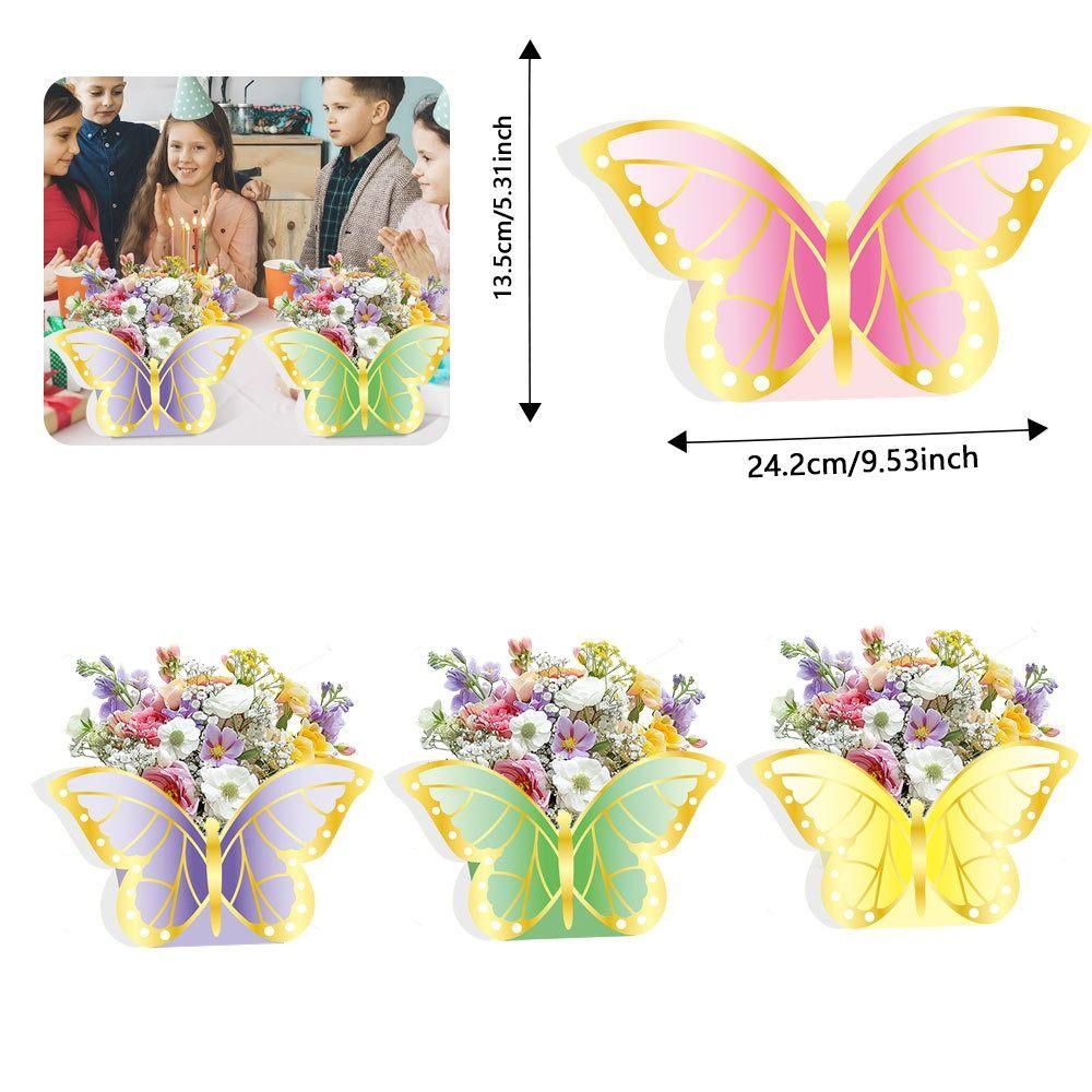 12PCS Paper Butterfly Centerpieces Butterfly Themed Candy Box Home Celebration