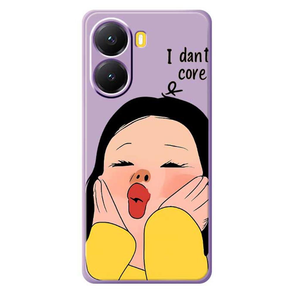 For Xiaomi Redmi Turbo 4 5G/Poco X7 Pro 5G Case Girl Holding Face Pattern Printing Straight Edge TPU Phone Back Cover