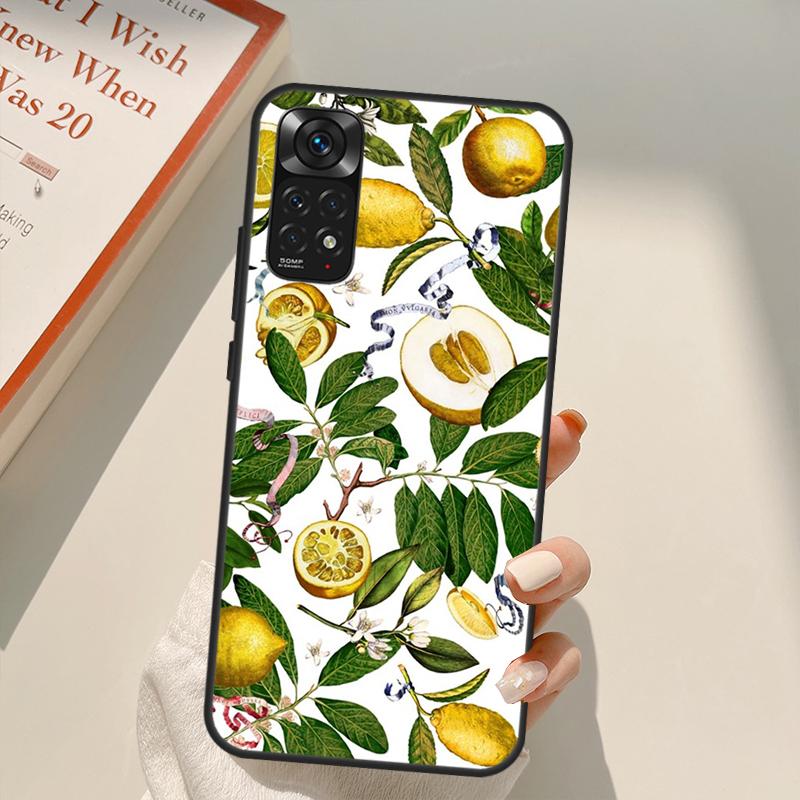 Чехол с тропическим летним фруктом и лимоном для Xiaomi Redmi Note 11 Pro 8 9 11S 10S 9S Note 10 Pro, чехол для Redmi 10 10C 9A 9C