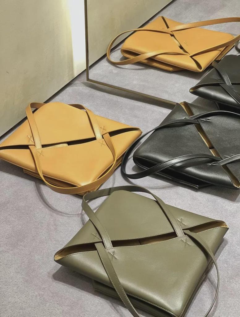 Новая женская большая вместительная сумка-тоут и сумка через плечо из геометрической кожи