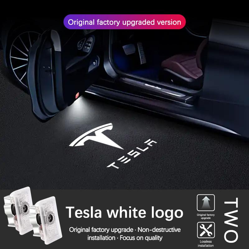 ALC1 LED Car Door Welcome Light Projector Ghost Shadow Lamp Accessories For Tesla Model 3 Model S Model Y Model X