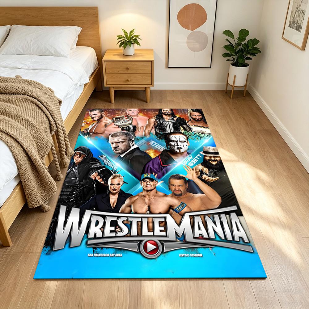 Wrestlemania Carpet Suitable for Decorate room Foyer Balcony Outdoor Anti-slip Rug Decorate Offices Perfect Gift for Friends & Family