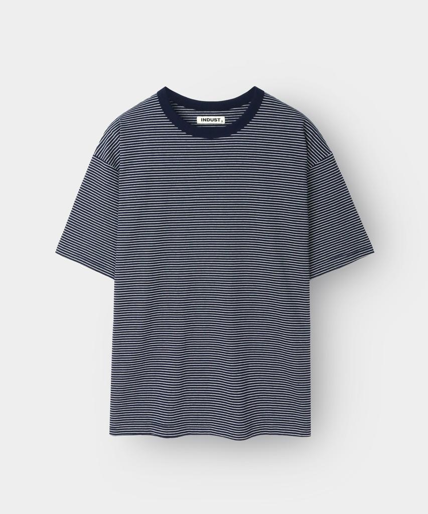 INDUST Striped Half T-Shirt_8 Colors (Type A)
