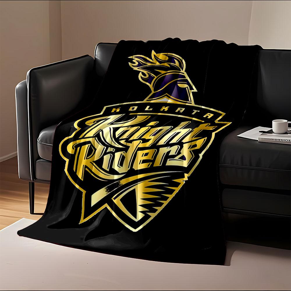 Kolkata Knight Riders Emblem print blanket soft and cozy perfect for the living room bed sofa or a nap,gift