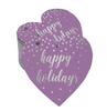 Inkdotpot 100 Pack Real Silver Foil Paper Tag Happy Holiday Favor Hang Tag