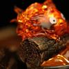 Adorable Calcifer Lamp Statue Night Light Cartoon Shape Warm Orange Flame Light Bedroom Office Decoration
