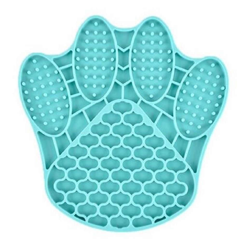 Силиконовый коврик-миска для кошек и собак, Синяя медвежья тропа, для влажного и сухого корма