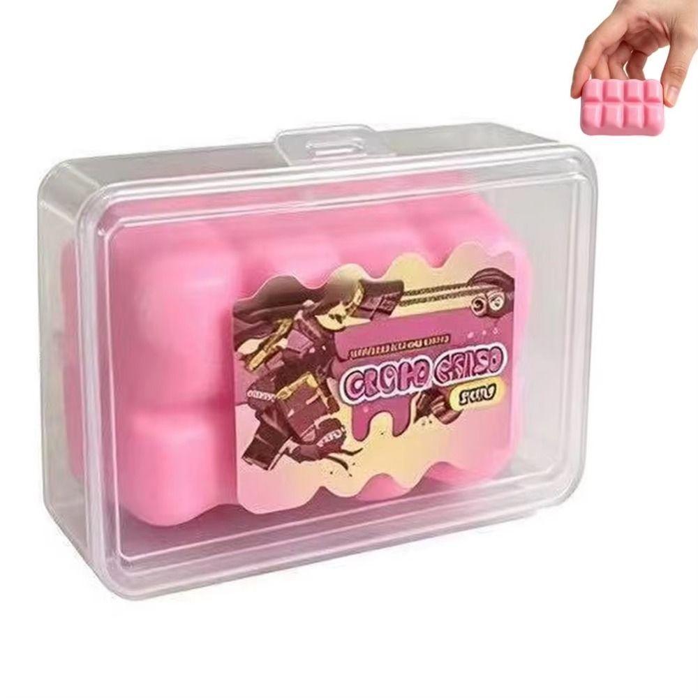 Handmade Crispy Chocolate Squishy Toy Lightweight Cracking Crispy Pinch Toy Travel