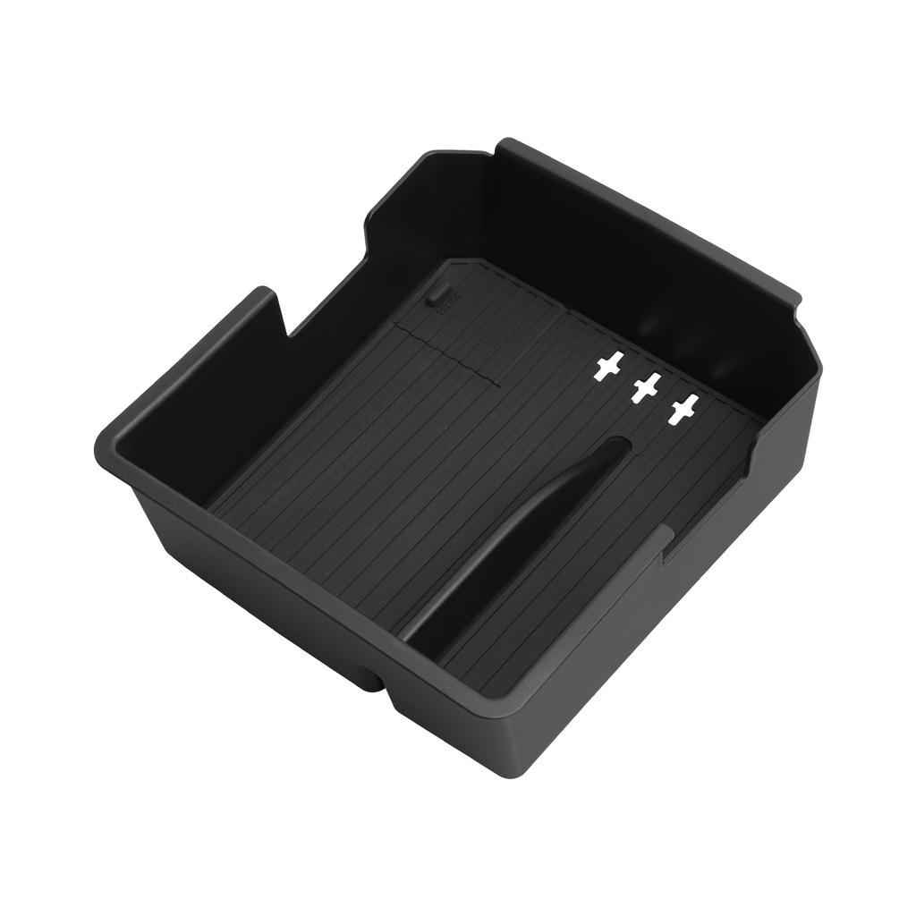 LUCKEASY for BYD M6 2024 2025 Center Console Armrest Storage Box Car Central Tray Organizer Accessories Stowing Tidying Black