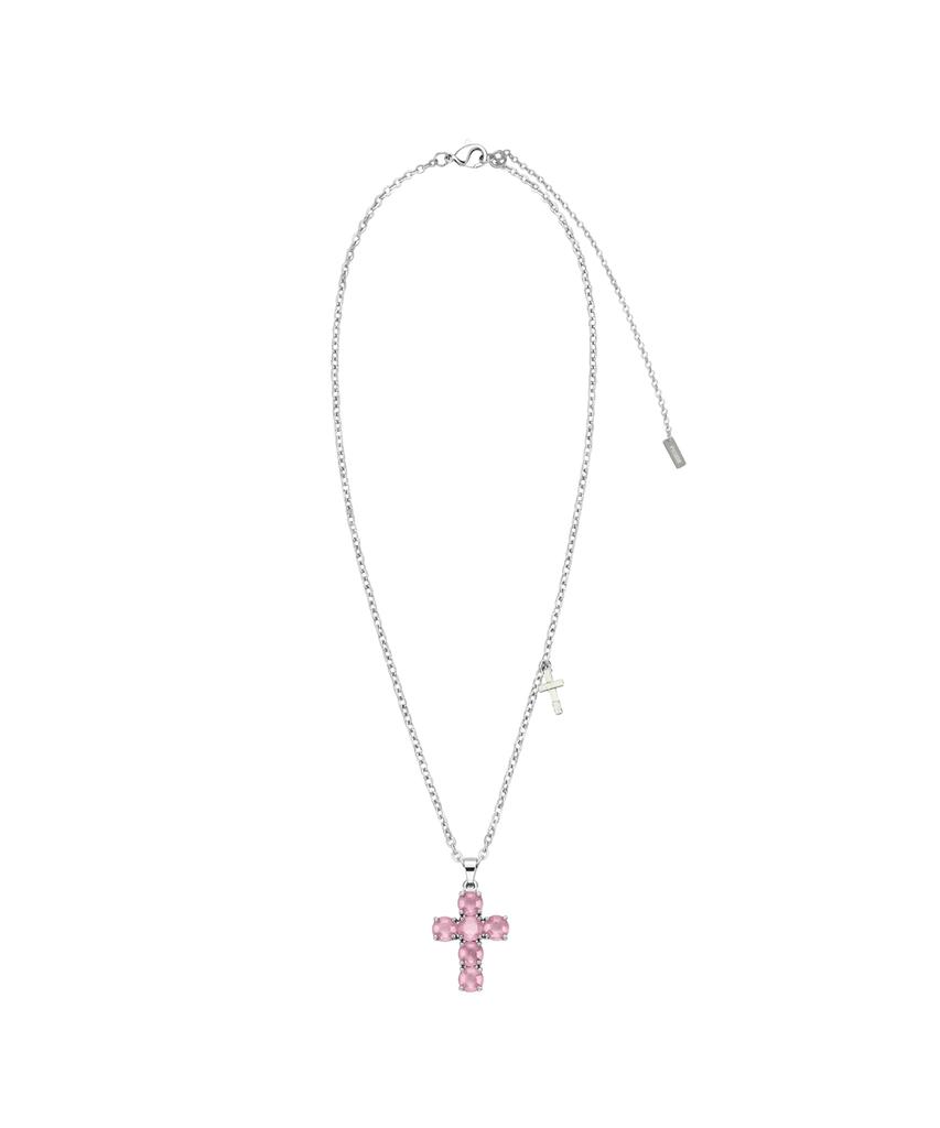 Подвеска-слайдер 'Крест Pasion Crystal'_Розовый