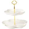 European Ceramic Phnom Penh Double-Layer Dessert Table Three-Layer Tray Dim Sum Plate Wedding Cake Fruit Plate Display Stand