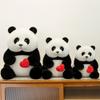 Panda Plush Toy With Soft Short Plush And Pp Cotton Filling For Kids Gift