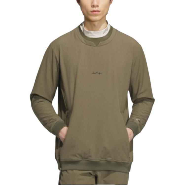 Adidas Sweatshirts Men's Olive Green Crew Neck Moderate Other IA2621