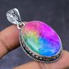 Подвеска из натурального радужного солнечного кварца 925 пробы из серебра 2,09 дюйма R1A20