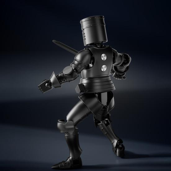 Armor Knight Action Figure with Accessories Movable Joints 3D Printed Medieval Warrior Soldier Model Toy Stress Relief Articulated Dummy Decoration