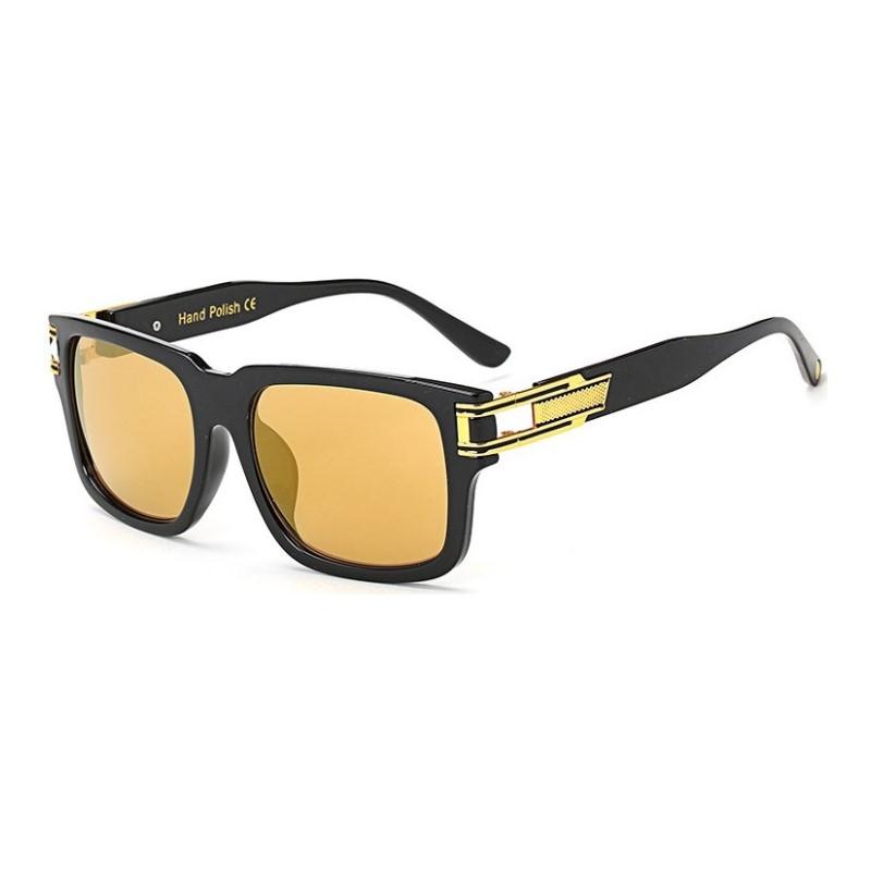 Роскошные Классические Мужские Солнцезащитные Очки Квадратные Дизайнерские Мужские Модные Солнцезащитные Очки Ретро Винтажные Брендовые Солнцезащитные Очки