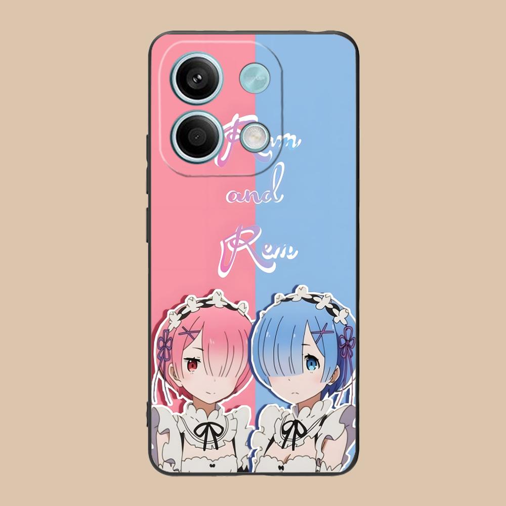 Чехол для мобильного телефона ReZero Rem Ram из матового ТПУ для POCO M7 M6 M5 M4 M3 X7 X6 X5 X4 X3 Pro GT 5G, цветная печать