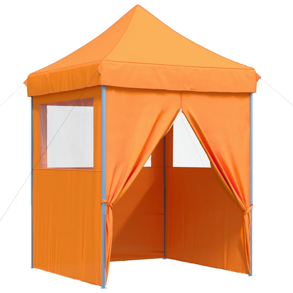 Foldable Pop Up Party Tent with 4 Side Panels Orange