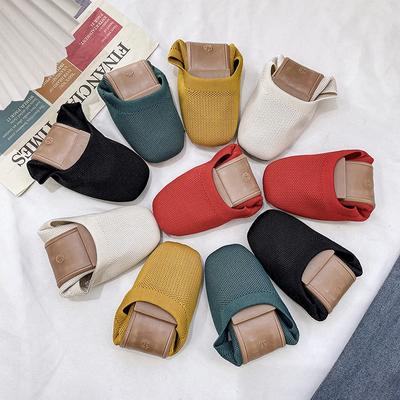 Женская летняя мода трикотажные сетчатые дышащие женские мокасины удобные повседневные туфли на плоской подошве с квадратным носком женские рабочие туфли удобные для работы