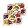 Portable Food Storage Container Sealed Fruit Salad Box with Lid for Refrigerator Organization