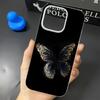 Fluorescent Butterfly Phone Case For IPhone 16 15 14 Pro 15 Plus 17 Air 13 12 11 17 Pro Max Case Shockproof Soft Cover Fundas