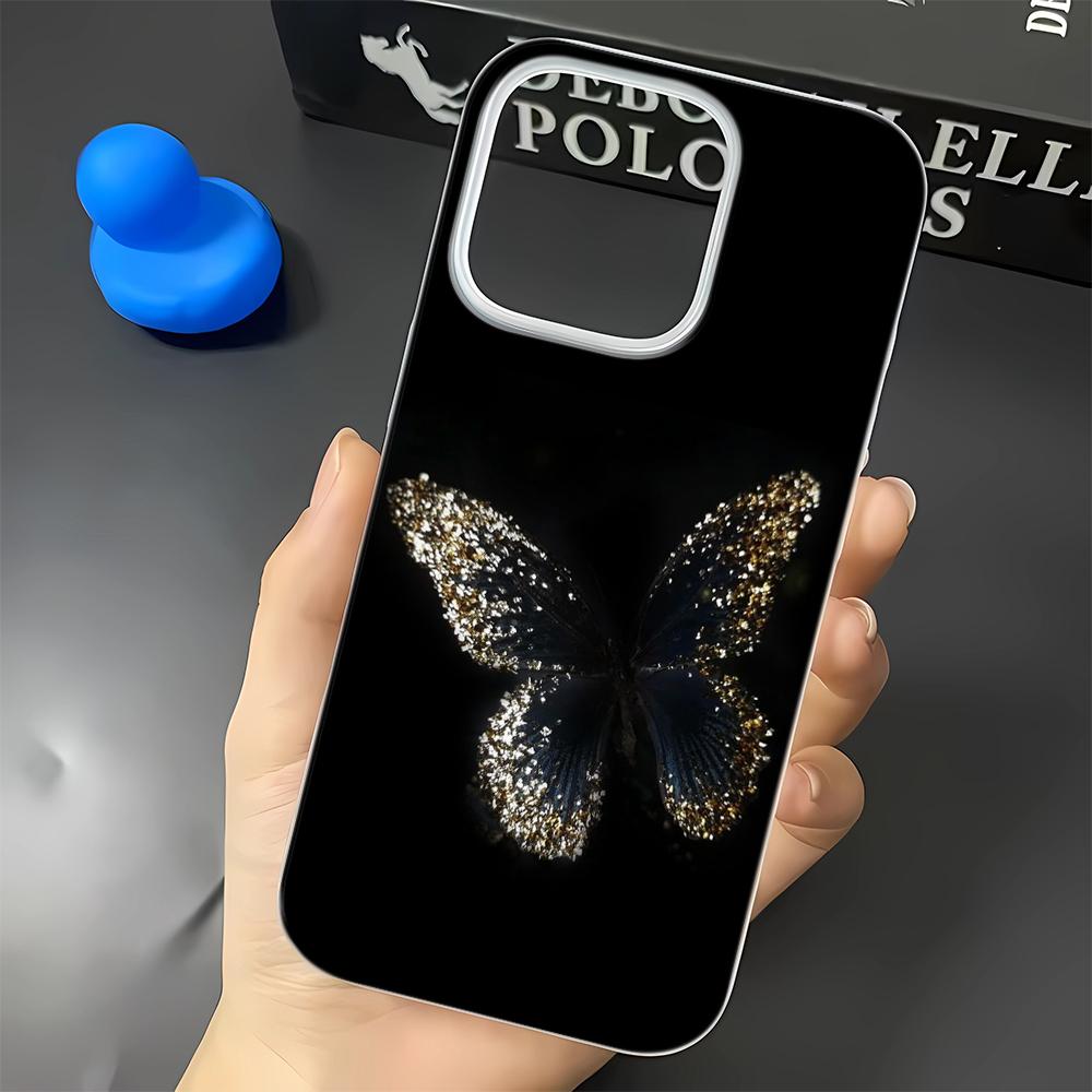 Fluorescent Butterfly Phone Case For IPhone 16 15 14 Pro 15 Plus 17 Air 13 12 11 17 Pro Max Case Shockproof Soft Cover Fundas