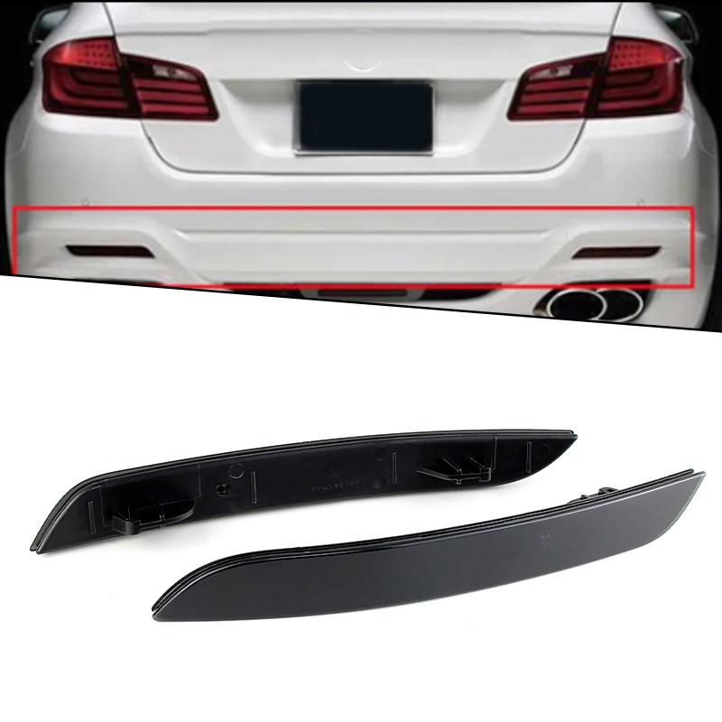 2Pcs 63147301187 OE-Spec Smoke Rear Left+Right Bumper Reflector Lens Assy Without Bulbs For BMW F30 F31 F32 F33 3 4 Series