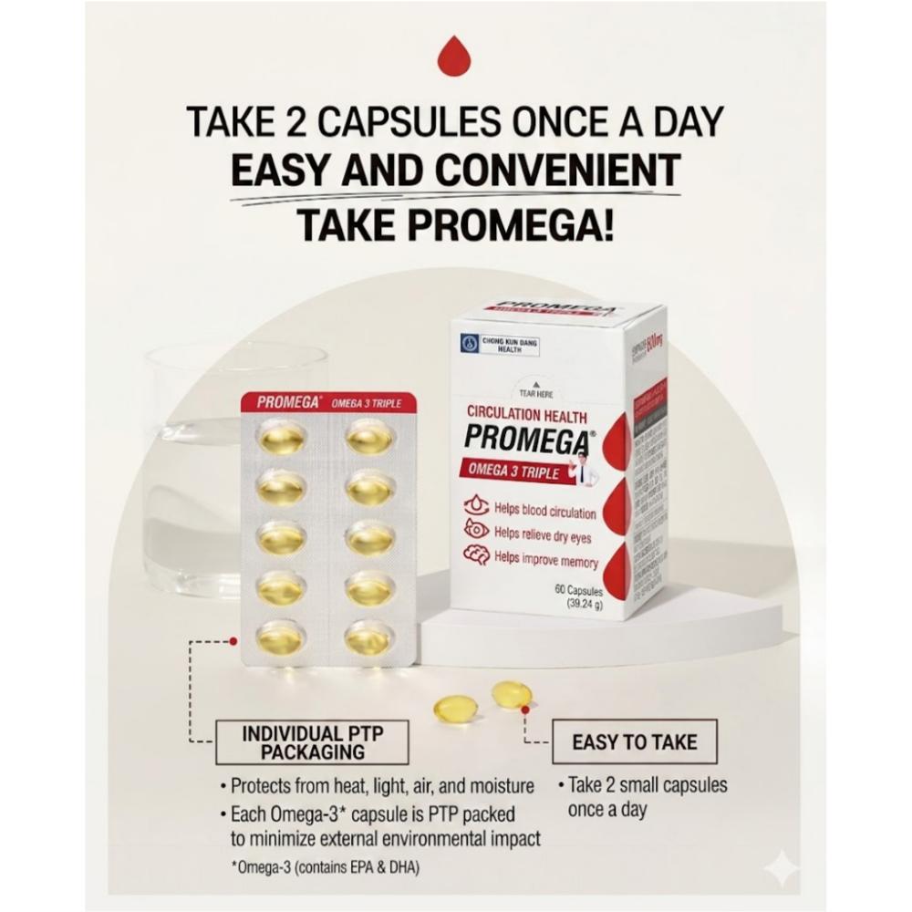 [Chong Kun Dang] Pro Mega Omega3 Triple 60ea
