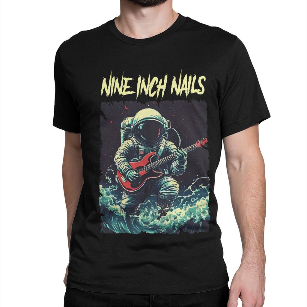 Vintage NIN Rock Band Nine Inch Nails T-Shirts Men Women Round Neck 100% Cotton T Shirt Short Sleeve Tees Original Tops