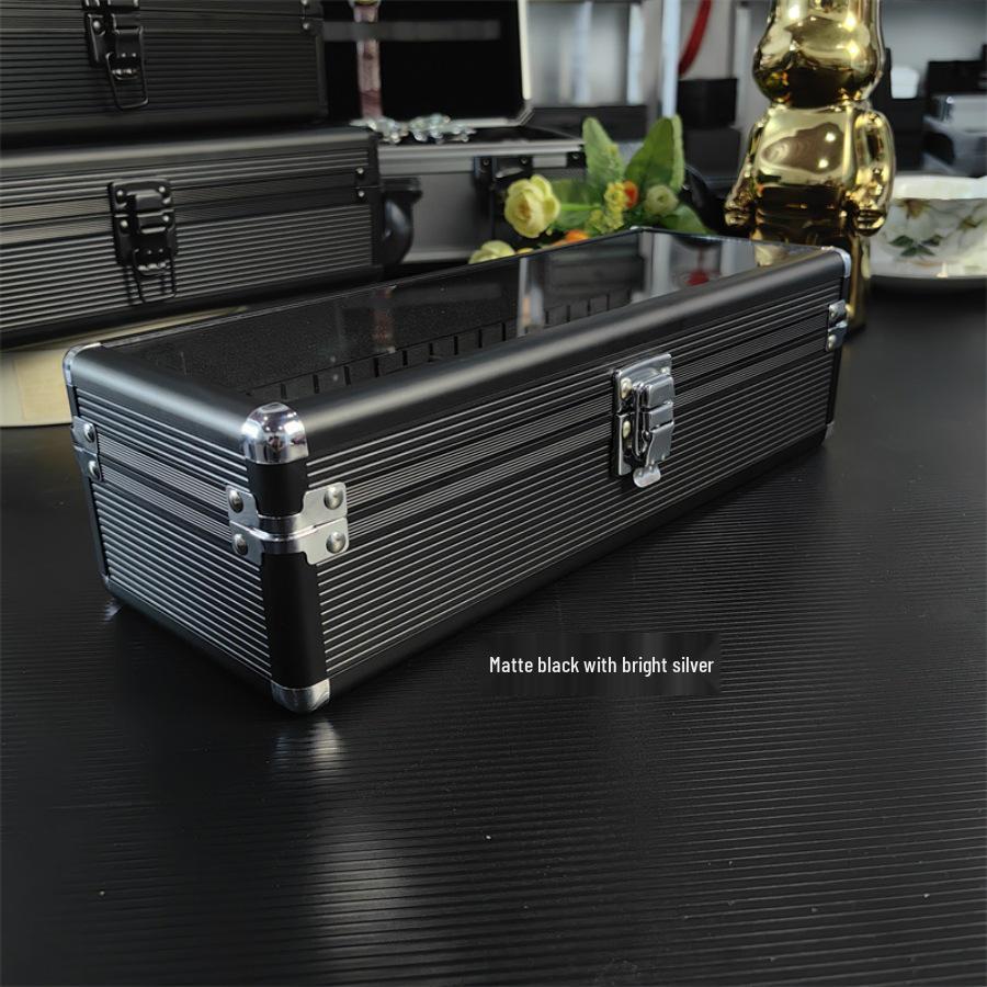 Алюминиевая коробка для хранения часов с 4 отделениями - Ударопрочный и запираемый подарочный кейс